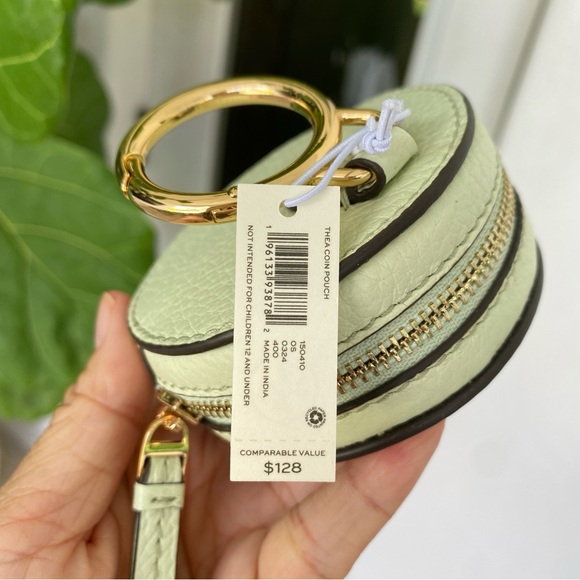 Limited ‼️ Tory Burch Thea Coin Pouch 150410 Meadow Mist - Picture 6 of 9